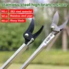 my-11134207-820lf-mfmar6rh8b9m57.webp Stainless Steel Extended High Branch Shears Green Garden Shears Extended Scissors Extended Poles Pruning Shears