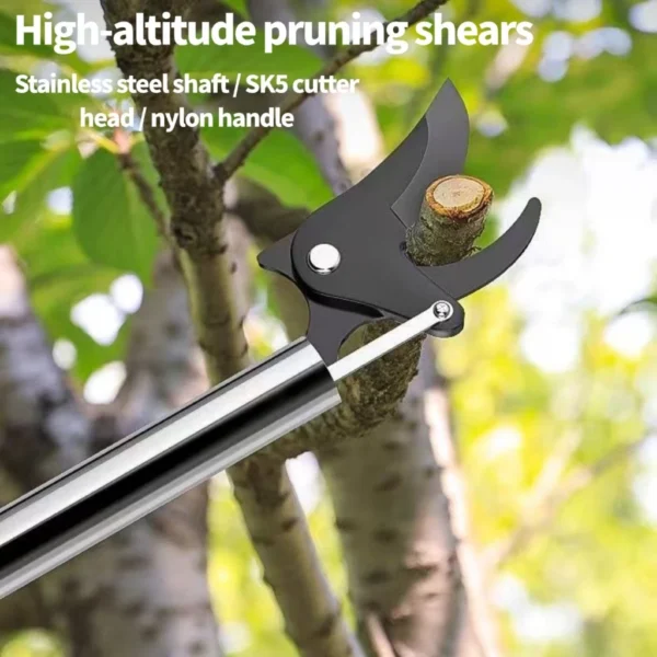 my-11134207-820li-mfmayu8pp0jwd0.webp Stainless Steel Extended High Branch Shears Green Garden Shears Extended Scissors Extended Poles Pruning Shears