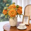 sg-11134201-8225v-mhr9ileb632da8.webp Nordic Flower Vases Shell Shaped Ceramic Vessels Stripe Pattern Vase with Handle